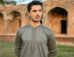 DARK OLIVE KURTA | JJK-S-42390