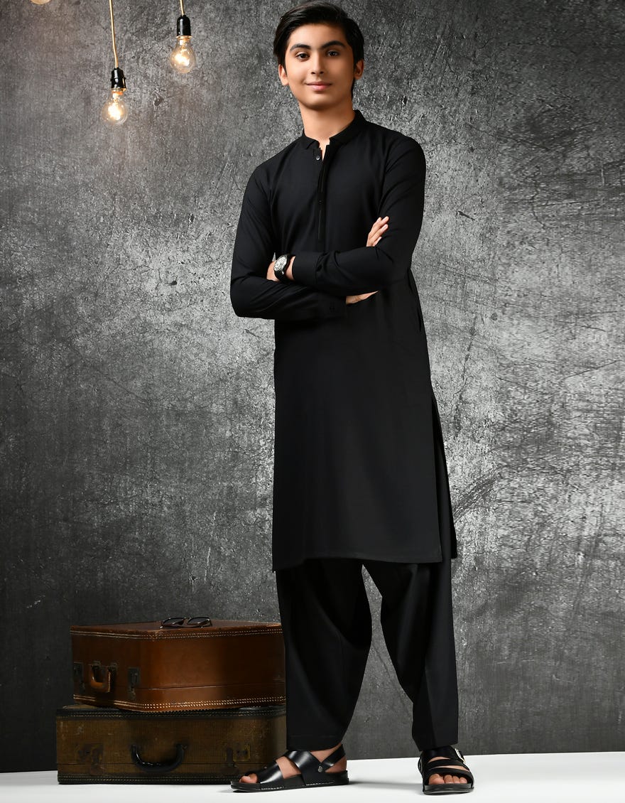 BLACK KAMEEZ SHALWAR | JTKS-A-43015