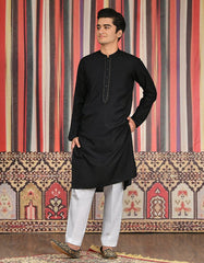 BLACK BLENDED KURTA | JTK-SP-43038