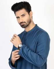 DENIM BLUE BLENDED KURTA | JJK-A-43059