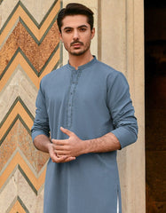 DENIM BLUE BLENDED KURTA | JJK-A-43061