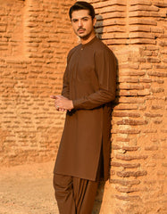 BROWN BLENDED KAMEEZ SHALWAR | JJKS-A-43071