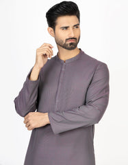 PURPLE POLYESTER VISCOSE KURTA | JJK-A-43085