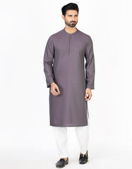 PURPLE POLYESTER VISCOSE KURTA | JJK-A-43085