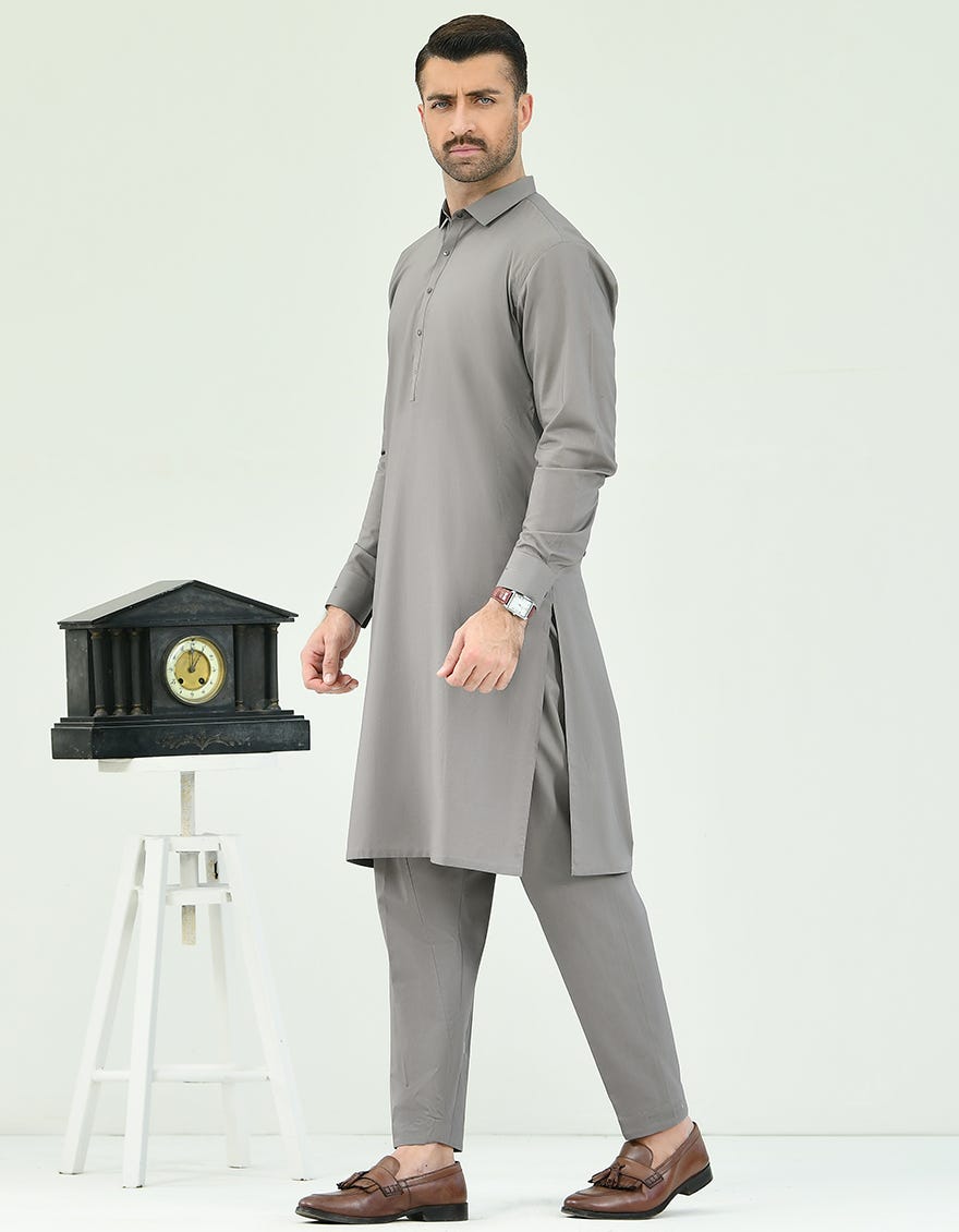 GREY COTTON KURTA PAJAMA| JJKP-A-43128