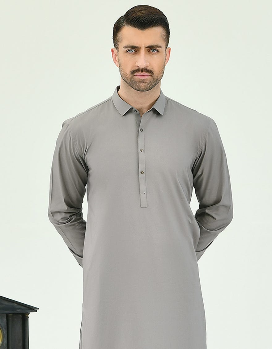 GREY COTTON KURTA PAJAMA| JJKP-A-43128