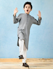 GREY BLENDED KURTA | JCK-43129