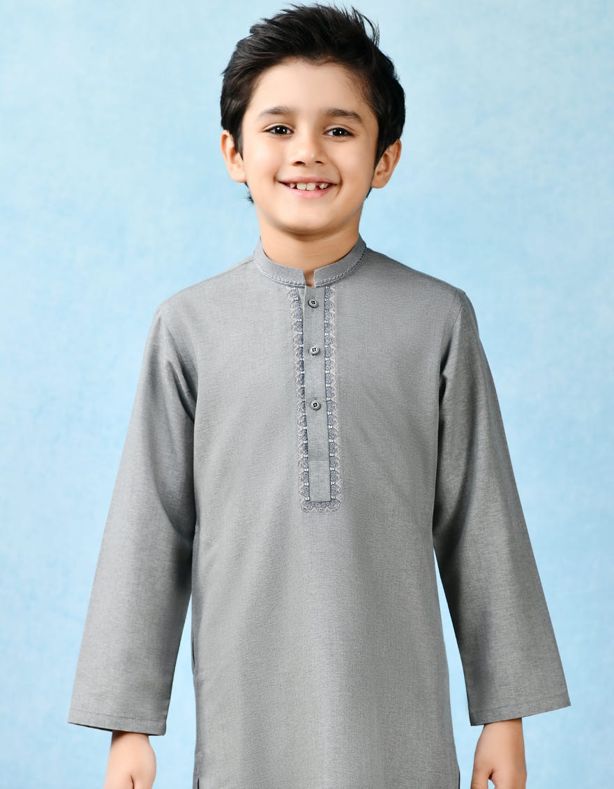 GREY BLENDED KURTA | JCK-43129
