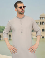 CLOUD GREY BLENDED KAMEEZ SHALWAR | JJKS-43139