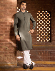 DARK OLIVE COTTON KURTA | JJK-A-44016