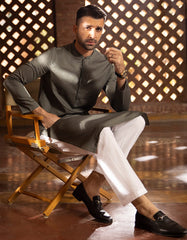 DARK OLIVE COTTON KURTA | JJK-A-44016