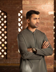 DARK OLIVE COTTON KURTA | JJK-A-44016
