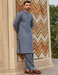 BLUISH GREY KAMEEZ SHALWAR | JJKS-A-44017