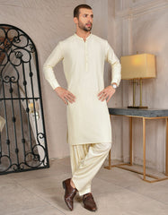 CREAM BLENDED KAMEEZ SHALWAR | JJKS-A-44034