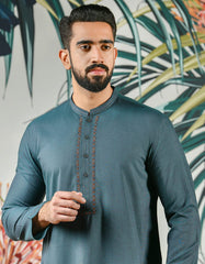 GREEN BLENDED KURTA | JJK-44076