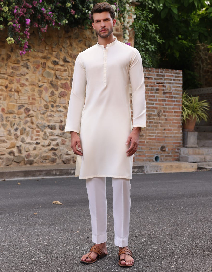 CREAM KURTA | JJK-A-46519