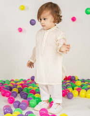 OFF WHITE CVC KAMEEZ SHALWAR | JJIKS-A-46529