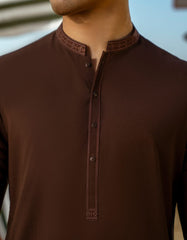 BROWN BLENDED KAMEEZ SHALWAR | JTKS-A-46531