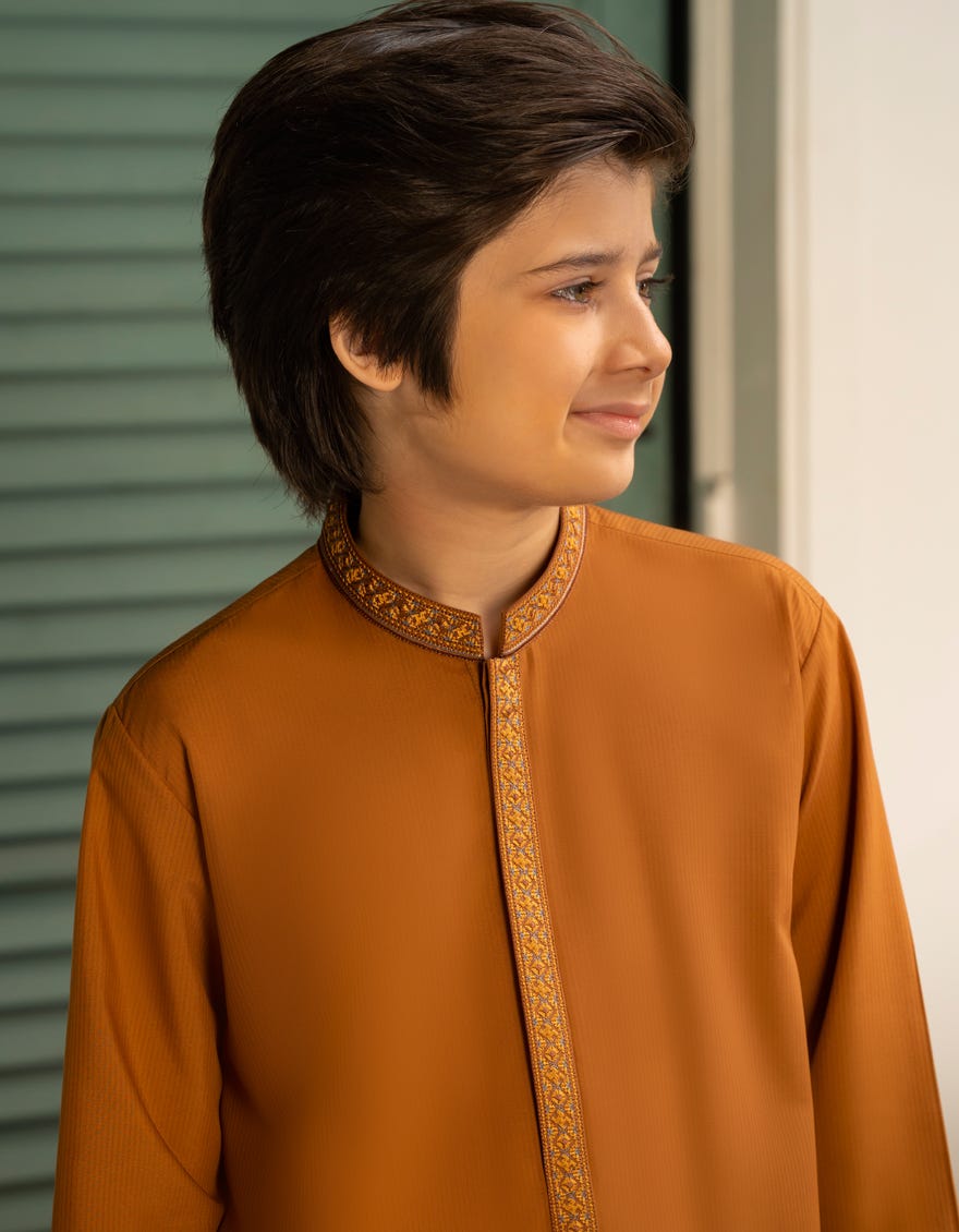 BROWN KAMEEZ SHALWAR | JCKS-A-46549