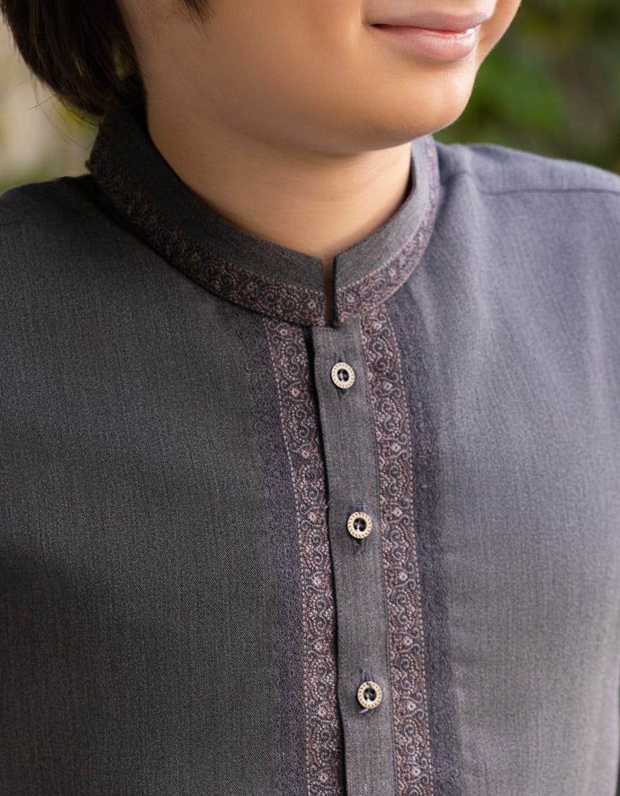 GRAPHITE BLENDED KAMEEZ SHALWAR | JCKS-A-46551