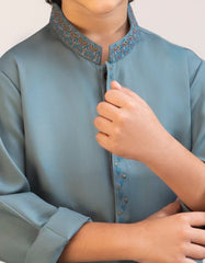 GREEN BLENDED KURTA TROUSER | JCKP-A-46555
