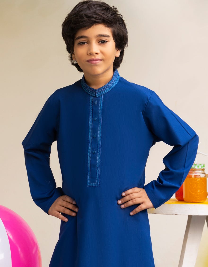 BLUE BLENDED KAMEEZ SHALWAR | JCKS-A-46556