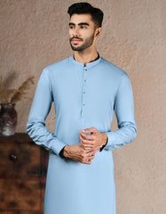 DULL BLUE COTTON KURTA TROUSER | JJKP-S-46577