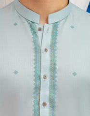 AQUA GREEN COTTON KURTA | JTK-S-46597