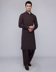 BROWN COTTON KAMEEZ SHALWAR | JJKS-A-46603