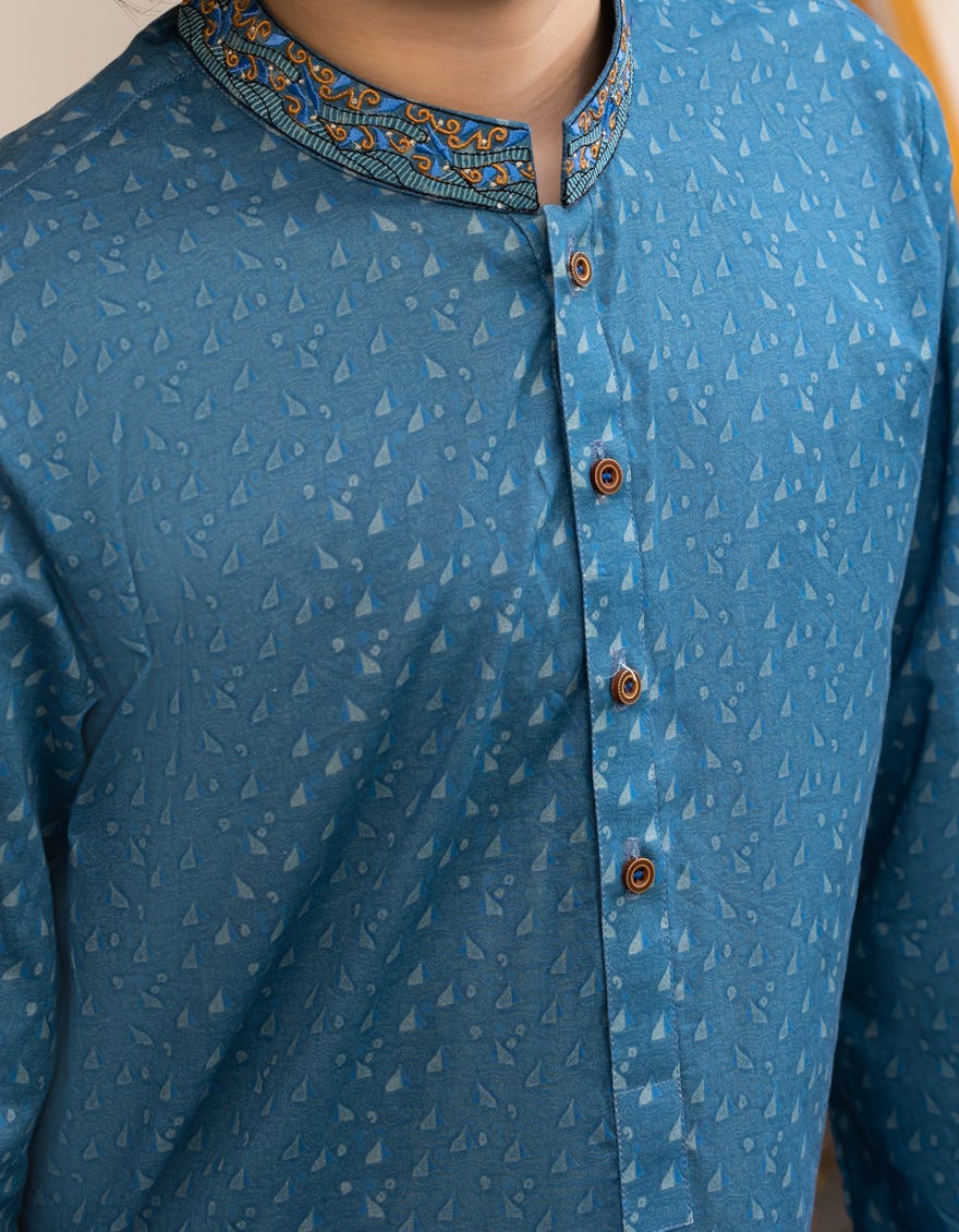 BLUE COTTON KURTA | JCK-A-46610