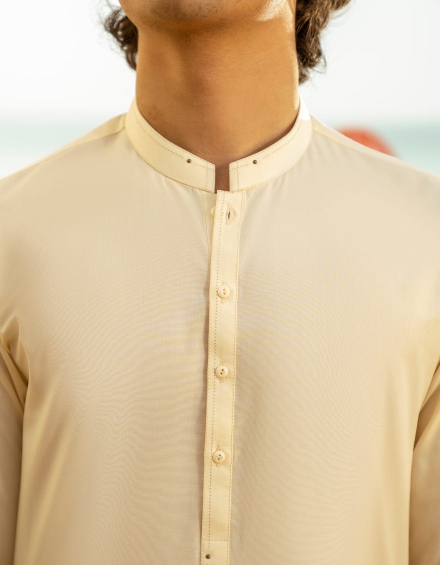 CREAM BLENDED KAMEEZ SHALWAR | JTKS-A-46649