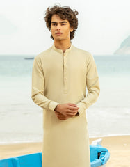 BEIGE BLENDED KAMEEZ SHALWAR | JTKS-A-46657