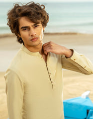 BEIGE BLENDED KAMEEZ SHALWAR | JTKS-A-46657