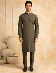 GREEN BLENDED KURTA TROUSER