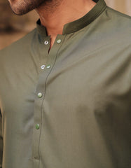 GREEN BLENDED CASUAL KAMEEZ SHALWAR