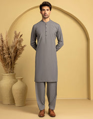 GREY BLENDED CASUAL KAMEEZ SHALWAR