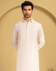 CREAM BLENDED CASUAL KAMEEZ SHALWAR