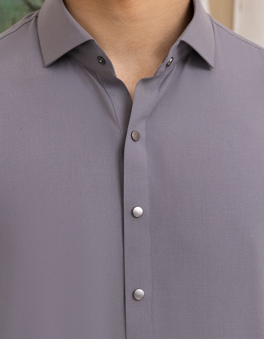 GREY BLENDED KAMEEZ SHALWAR