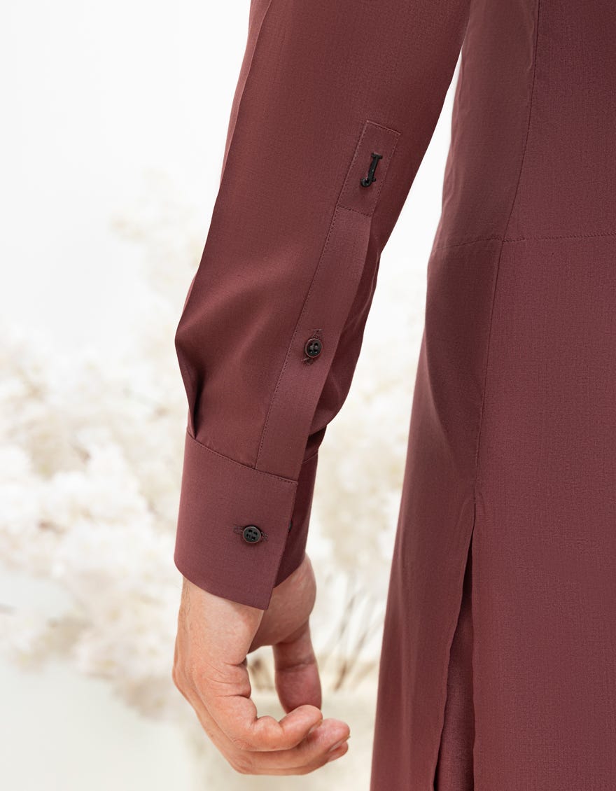 BRICK RED BLENDED KAMEEZ SHALWAR