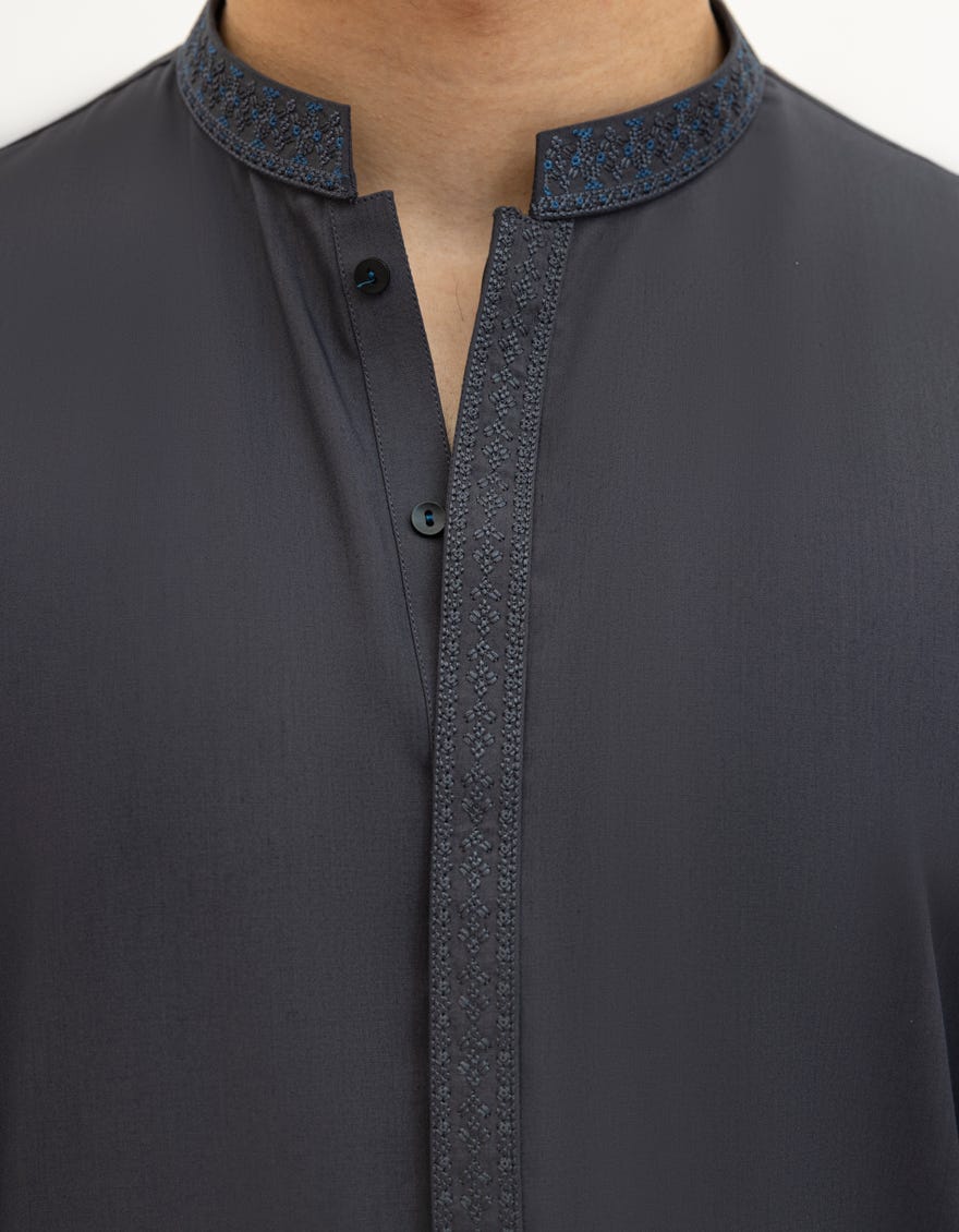 GREY BLENDED KAMEEZ SHALWAR