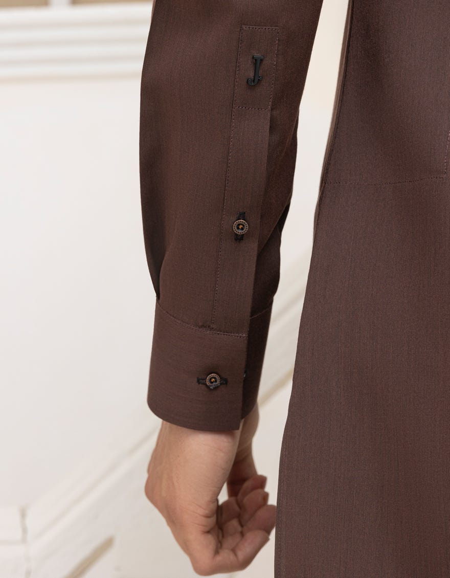 DARK BROWN BLENDED KAMEEZ SHALWAR