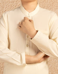 CREAM BLENDED CASUAL KAMEEZ SHALWAR