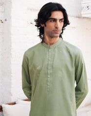 GREEN BLENDED SEMI-FORMAL KURTA