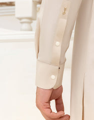 CREAM BLENDED KAMEEZ SHALWAR