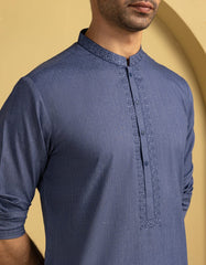 BLUE BLENDED SEMI-FORMAL KURTA
