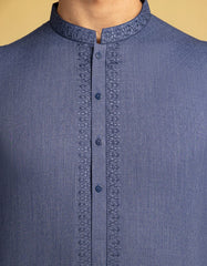 BLUE BLENDED SEMI-FORMAL KURTA