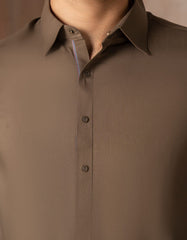 BROWN BLENDED CASUAL KAMEEZ SHALWAR