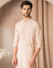 PEACH BLENDED SEMI-FORMAL KURTA TROUSER