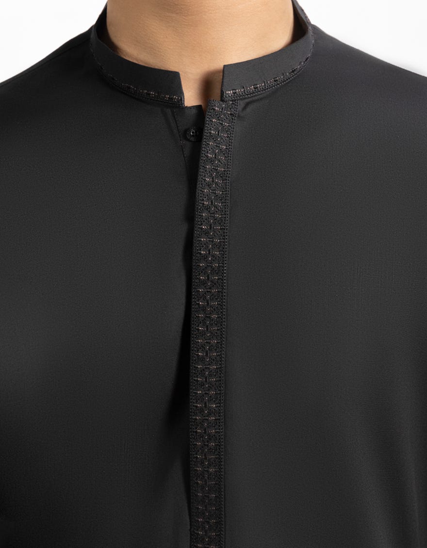 BLACK BLENDED KAMEEZ SHALWAR