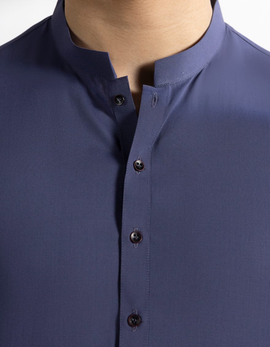 INDIGO BLENDED KAMEEZ SHALWAR